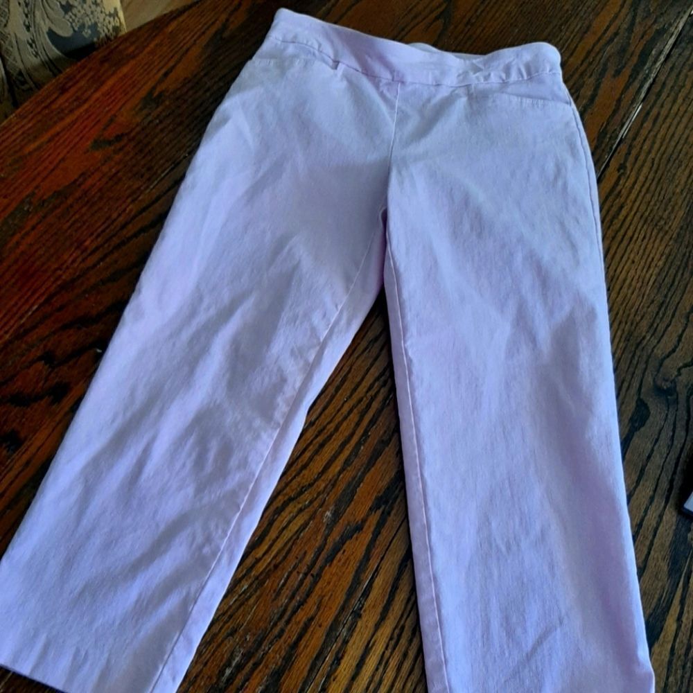 Size Small Light Purple Stretch Pull On Capri Pants Long Shorts